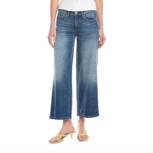 DL1961 Hepburn Wide Leg Mid Rise Ankle Jean In Blue Harbor Size 30